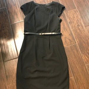 Pinstripe dress with belt from The Limited